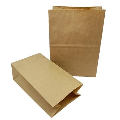 China Recyclable Custom Paper Tote Bag Reusable Kraft Paper Gift Paper Bag Without Handle for sale