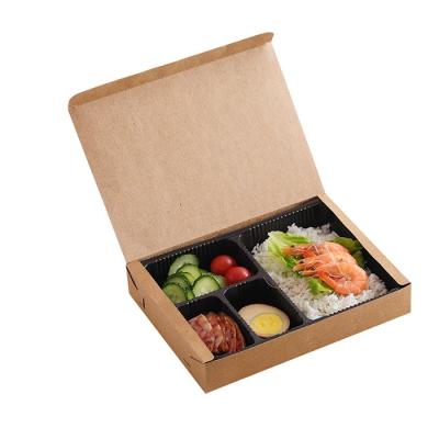 China Handmade Custom Low Moq Grade Take Away Fast Food Kraft Paper Box for sale