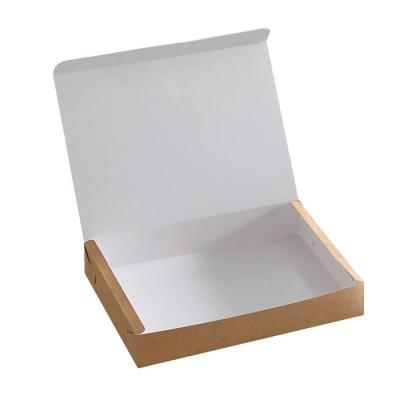 China Handmade Hot Selling Disposable Custom Printed Kraft Paper Fast Food Sushi Packaging Box for sale