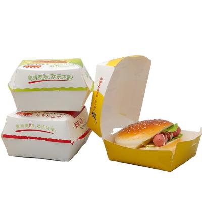 China Custom high quality handmade new design art paper burger wrapper for fast food box for sale