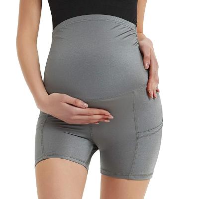 China High Waist Women's Yoga Maternity Yoga Shorts Gym Workout Wear Soft Breathable Spandex For Fitness for sale