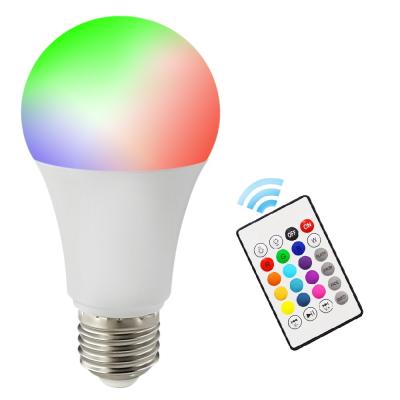 China Living room most popular light E27 7W 9W RGB LED bulb lampada multi color RGB LED light bulb smart led light lamp for sale