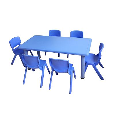 China Multicolor Plastic Children's Plastic Table With Legs Removable Kids Rectangle Plastic Table for sale