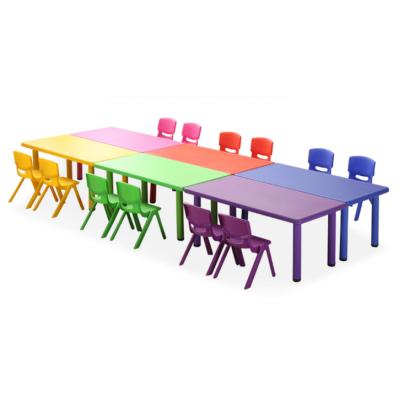 China USA Plastic Best Selling Adjustable Legs Plastic Kids Table Chair for sale