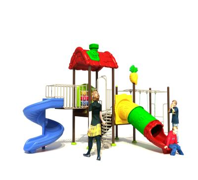 China Playground Amusement Kids Play Climbing Kids Park Play Outdoor Gym Plastic Slide Set for sale