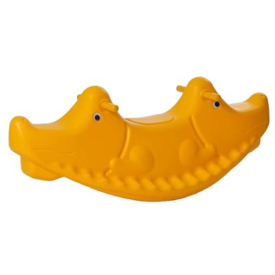 China Ride On Toy Hot Sale High Quality China Made Crocodile Alligator Double Seat Kids Toy Plastic Rocking Horse For Toddlers for sale