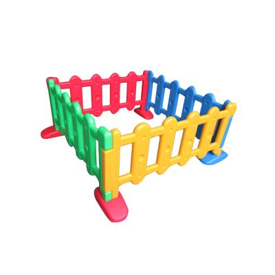 China Plastic Baby Play Pen Safety Fence Portable Indoor Outdoor Kids Playyard Barrier Plastic Child Play Pen Fence for sale