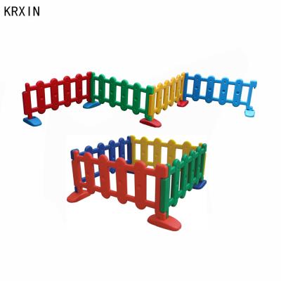 China Direct Wholesale Factory Price Safety Kindergarten Plastic Colorful Non-Toxic Kids Garden Fence Retractable Plastic Baby Play Fence for sale