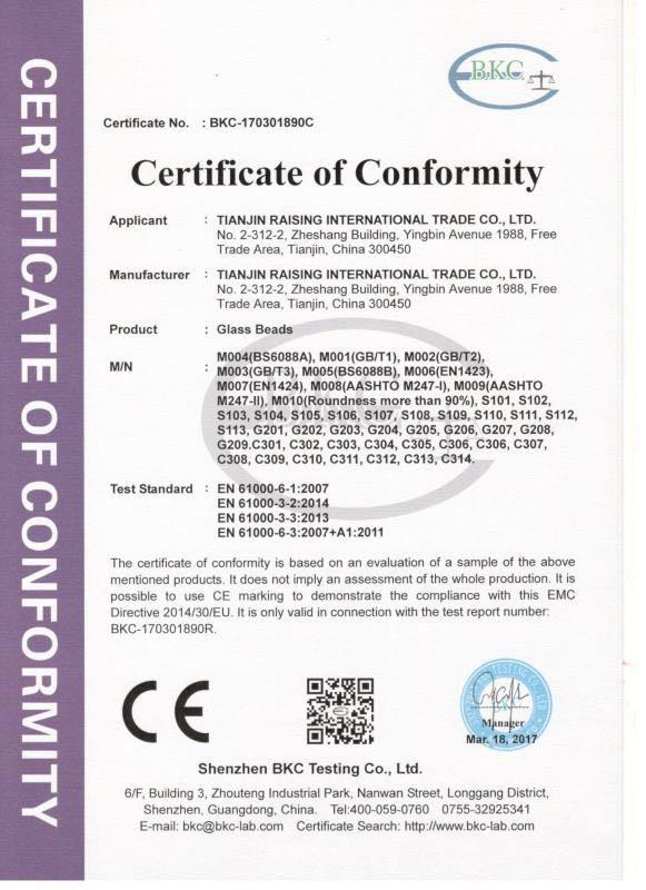 CE - TIANJIN RAISING INTERNATIONAL TRADE CO., LTD