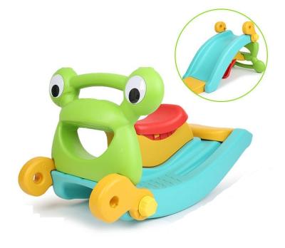 China Ride On Toy 2 In 1 Eco-Friendly Plastic Frog Slide Rocking Horse Ride On Animal Toys For Kids for sale