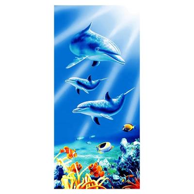 China high quality uncommon bath hawaii ocean fish beach towel microfiber price safe for moana kids for sale