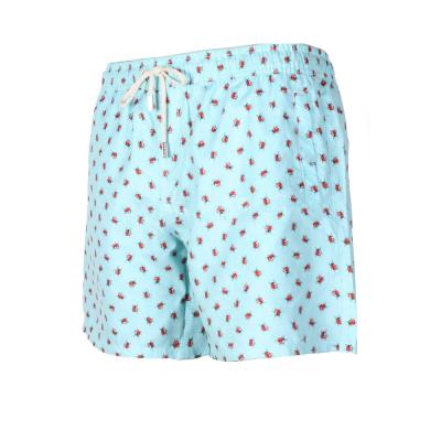 China Breathable 100% Polyester Fabric Beetle Print Beach Shorts 3/4 Mens Cargo Shorts for sale