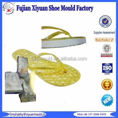 China Depend On Strap Flip Flops Beads Slipper, Flowering Shinning EVA Women Slippers /Flip Flops Mold, Unique PVC Shoe Condition PVC Mold for sale