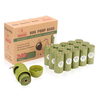 China Sustainable 100% Compostable Biodegradable Dog Poop Bags Guaranteed Leakproof Dog Poop Bag Dispenser for sale