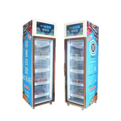 China Mobile Qr Scan Code Vending Machine Qr Scan Code Vending Machine Supermarket Freezer Ice Cream Freezer for sale