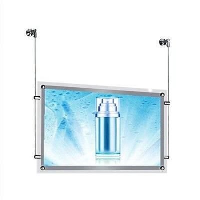 China Backlight Acrylic Led Panel Led Light Signs Led Crystal Frame Light Box Slim Rectangle for sale