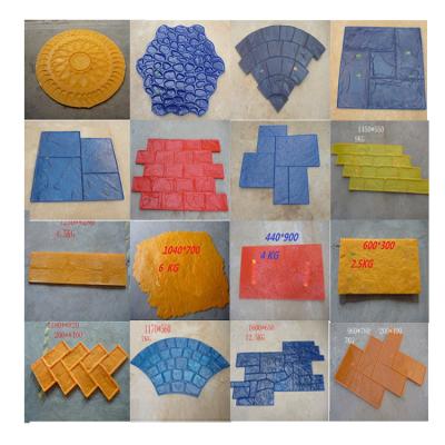 China Floor And Wall Stamping Factory Sell Customized Flexible Rubber Concrete Stamp Mats Mold For Pavement for sale