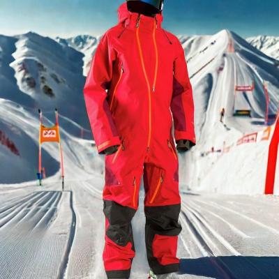 China Adults Sportswear 2024 Design One Piece Full Body Snow Suit Waterproof Custom Ski Clothing for sale