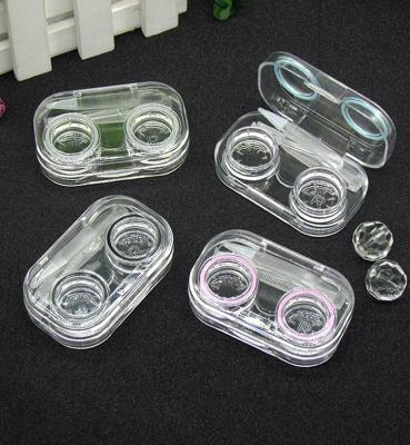 China For Contact Lenses Portable Full Transparent Contact Lens Case Wholesale Custom Container for sale