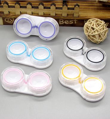 China For Custom Contact Lenses Box Fashion Duplex Contact Lens Case Travel Low Price for sale