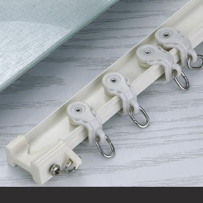 China Economic White Single Sliding Single Ceiling Curtain Track Rail Curved Curtain Rail Track For Bathroom for sale