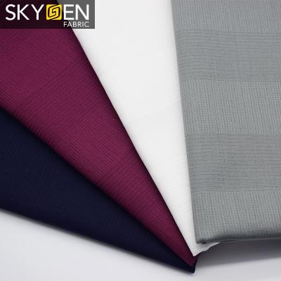 China New 100% pure classic anti-static cotton solid color dobby shirt fabric for sale