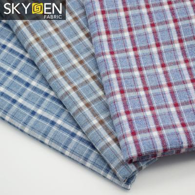 China China Wholesale Anti-Static Blend Check Mens Shirt Herringbone 100% Cotton Fabric for sale