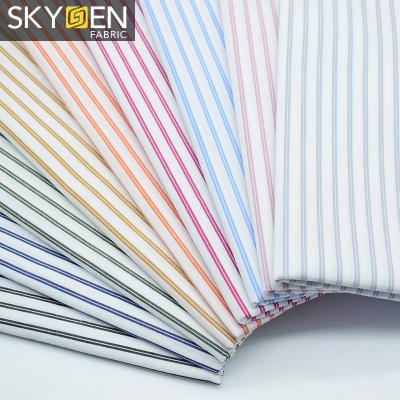 China New Anti-Static Hot Selling Fashion Yarn Dyed Striped Fabric For Shirting Linen 100% Cotton for sale