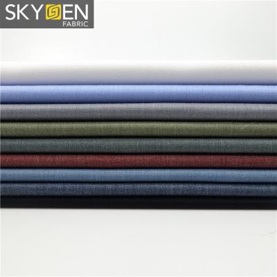 China Wholesale New Design Skygen Garment Texture Color Soft Pure Material Shirt High Quality Viscous Polyester Fabric for sale