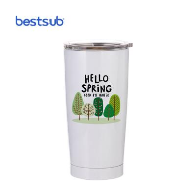 China Sublimation Viable White Insulated Tumbler 20 Ounce Stainless Steel Travel Mug Insulated Coffee Mug BYETIV20W for sale