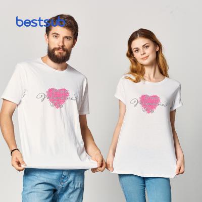 China Wholesale Custom Textiles BestSub Valentine's Day 21*12cm Sublimation Faux Stone Transfer Foil Vinyl With T-shirt for sale