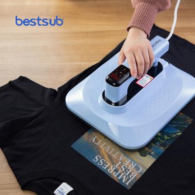 China Printable Flat Product BestSub Craft Heat Press Sublimation Machine Heat Press Machine For T Shirt Mini Manual Heat Press Hand Held for sale