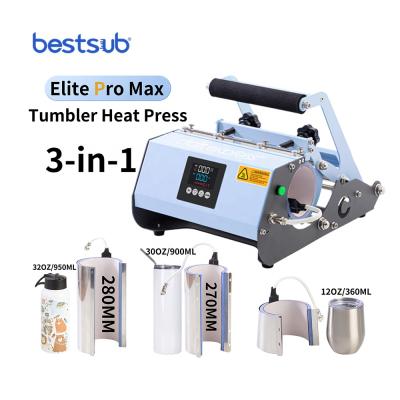 China Factory BestSub 3 in 1 sublimation heat transfer pro Max Mug Wine Tumbler Heat press machine 12oz 30oz 32oz for sale