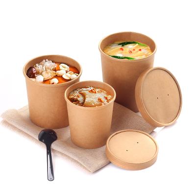 China Wholesale Disposable Wrapping Paper Soup And Salad Bowl Cup Container To Go With Lid for sale