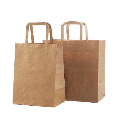 China Recycled Recyclable Materials Kraft Paper Bag With Your Own Logo , Custom Shopping Paper Bag With Handle for sale