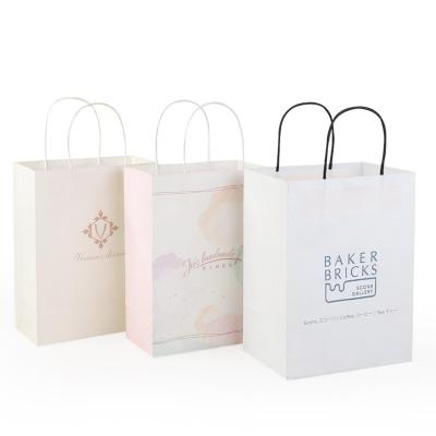 China Recyclable Recyclable Kraft Paper Bag Shopping Bag Gift Bag With Handles for sale