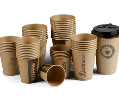 China Recyclable/Biodegradable Custom Eco Friendly Printed Drinking Water Kraft Paper Coffee Double Wall Craft Paper Cup for sale