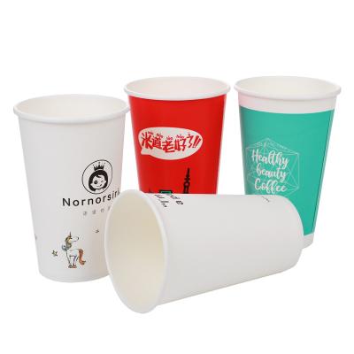 China Hotsale Custom Coffee Mugs Paper Cup Recyclable Paper Printing Logo Printed Disposable Single Wall for sale