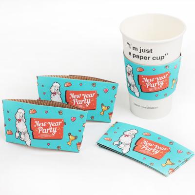 China Customized Hot Selling Recycled Coffee Paper Cupsleeve Colorful Materials Printing Hot Printing for sale