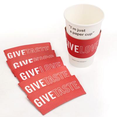 China Recyclable Custom Printed Disposable Paper Coffee Cup With Sleeve Restaurant Paper Cup for sale