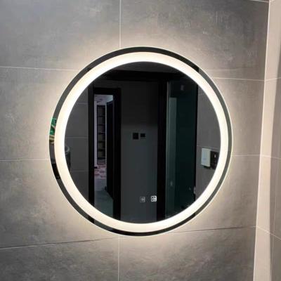 China CE ETL Factory Wholesale Waterproof Wall Lighted Frameless Hotel Round Smart Led Bathroom Mirror for sale