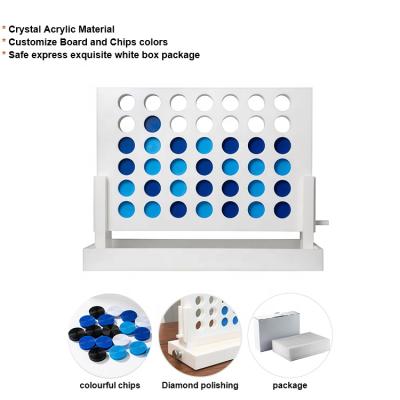 China portable 4 in a row factory sell no edge wholesale small four in a row game decor acrylic connect four in a row for sale