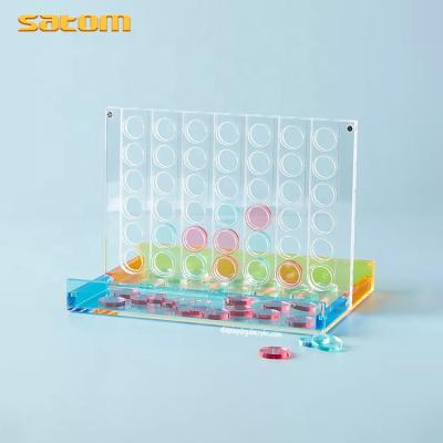 China Detachable Connect Four Game 4 In A Row Acrylic Neon Chips Kid Puzzle Connect Four Game 4 In A Row for sale