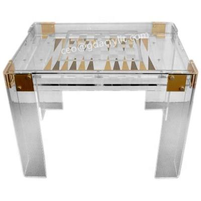 China Home Backgammon Acrylic Backgammon Table OEM Chess Luxury home decor and backgammon board for sale