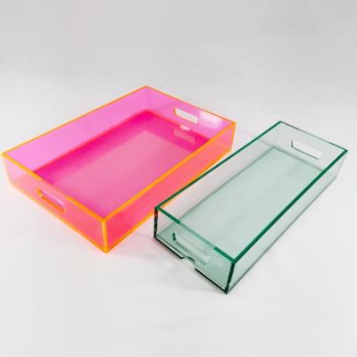 China Eco - Friendly A Large Number Of Wholesale Hot Sale Products Lunch Serving Colorful Acrylic Trays for sale