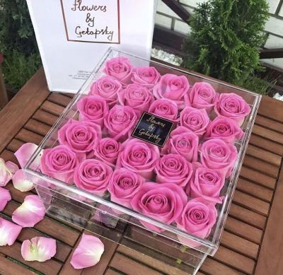 China Recyclable Transparent Flower Box Custom Wedding Gift Packaging Box For Flower for sale