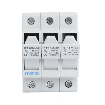 China LOW VOLTAGE IEC Standard Din Rail Type RT18-32 Fuse Holders With Led Indicator for sale