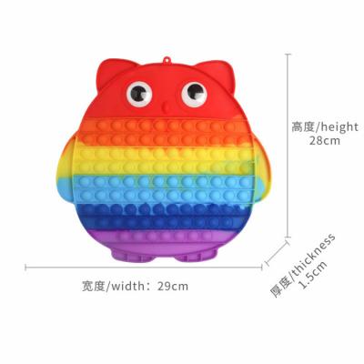 China Autism Animal Anxiety Promotion AA009 New Arrived Big Big Size Owl Pop Push Bubble Fidget Toy for sale