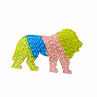 China Wholesale Playing 2021 New Design Rainbow Effort Relieve Big Big Animal Size Stirring Person Lion Toys For Kids for sale