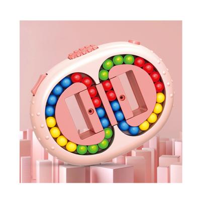 China Play In Finger Running Cube Fingertip Toy Rotating Magic Bean Fidget Decompression Cube Spinner Anti Stress Toy for sale